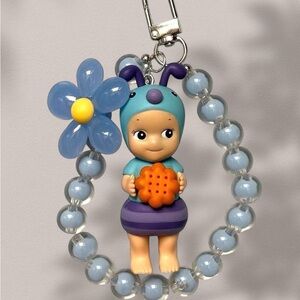 Charming Blue and Purple Doll Keychain